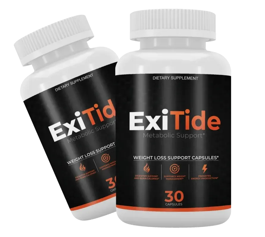 ExiTide supplement bottle - 30 capsules for healthy weight management and metabolic support